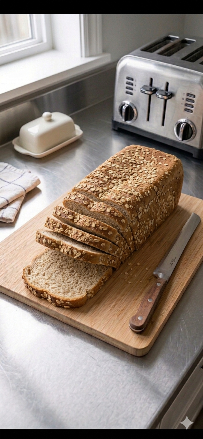 Whole Wheat Honey Oat Sandwich Bread